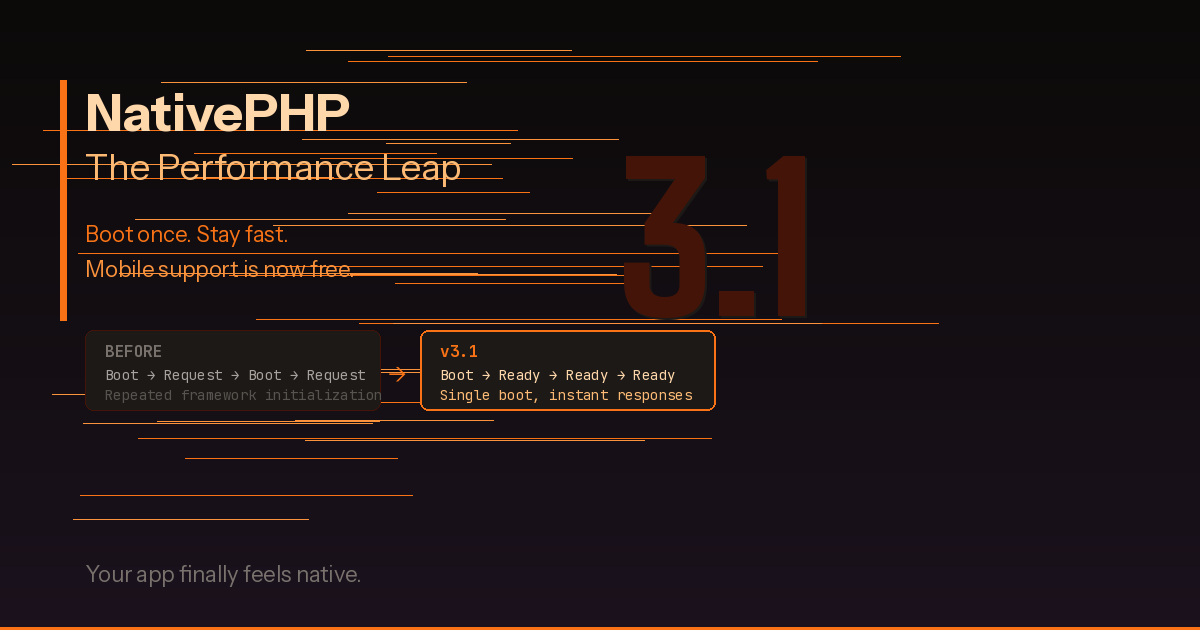 Preview image for NativePHP 3.1: The Performance Leap That Makes Your App Actually Feel Native