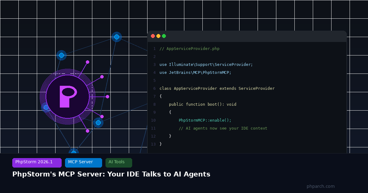 Featured image for "PhpStorm's MCP Server: Giving Your AI Agents Eyes Inside the IDE"
