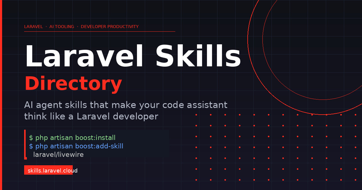 Preview image for Laravel Skills Directory: AI Agent Skills That Think Like a Laravel Developer